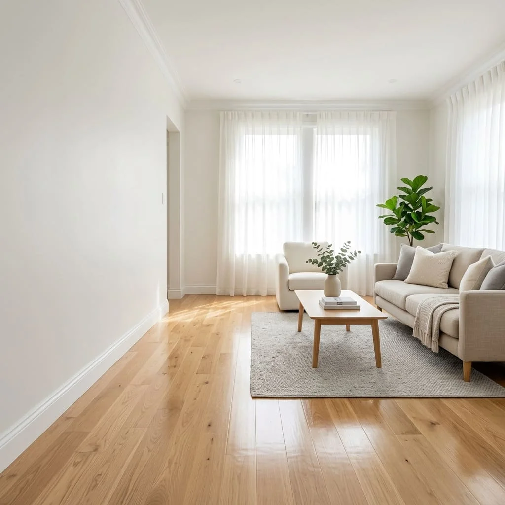 A calm, restored and cleaned living space